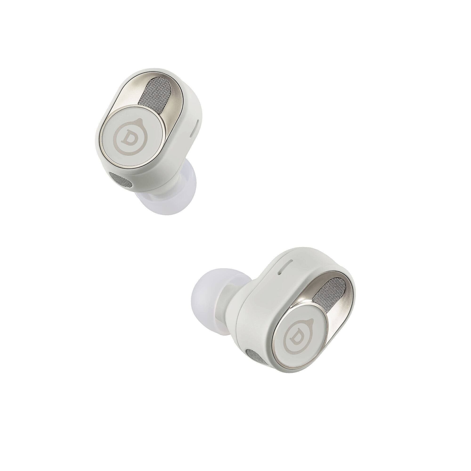 Angle. Devialet Gemini - II Wireless In-Ear Bluetooth Earbuds - Light Pearl.