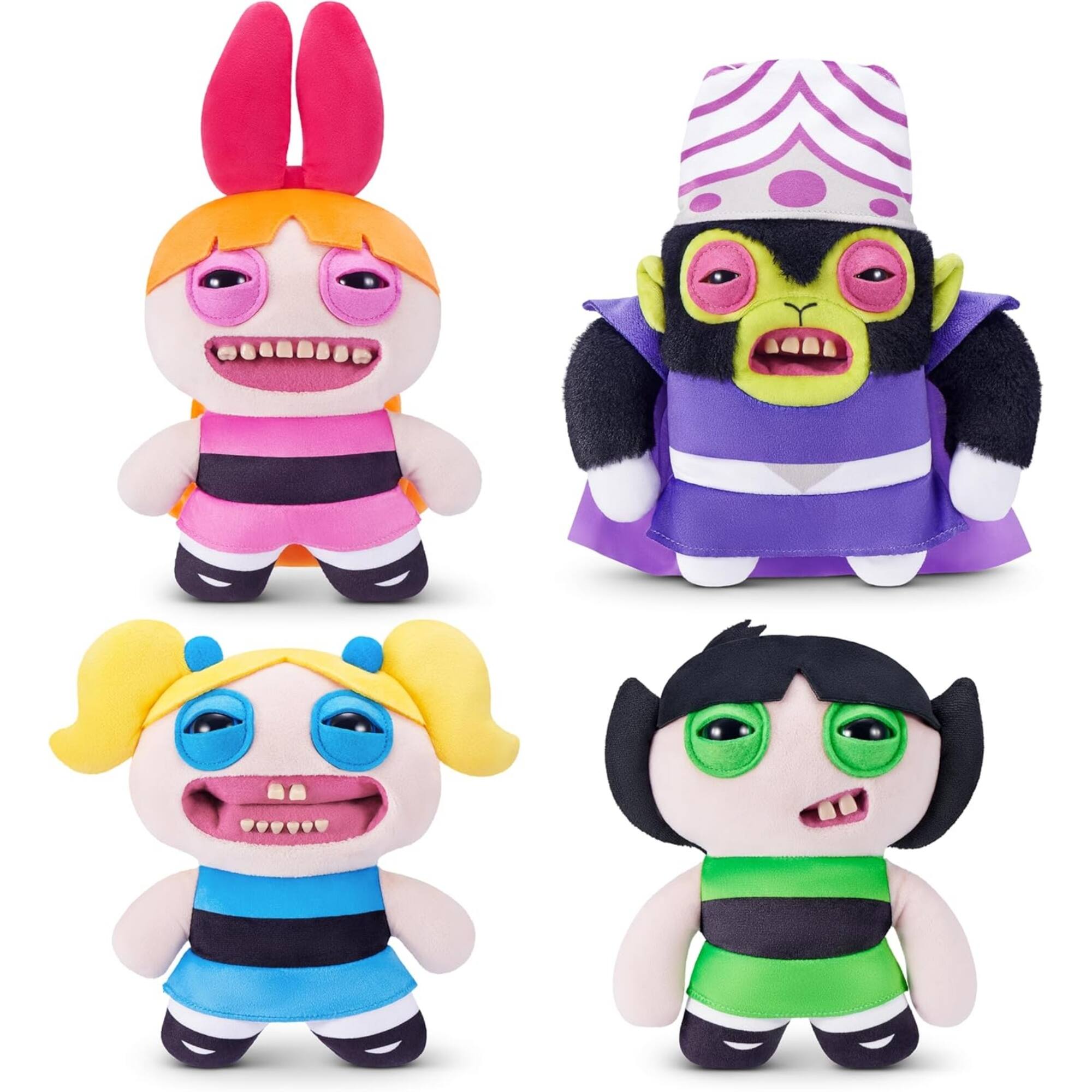 Alt View 4. Fuggler - Zuru Fuggler Powerpuff Girls Bubbles Funny Ugly Monster Plush Toy 9 Inch - Blue.