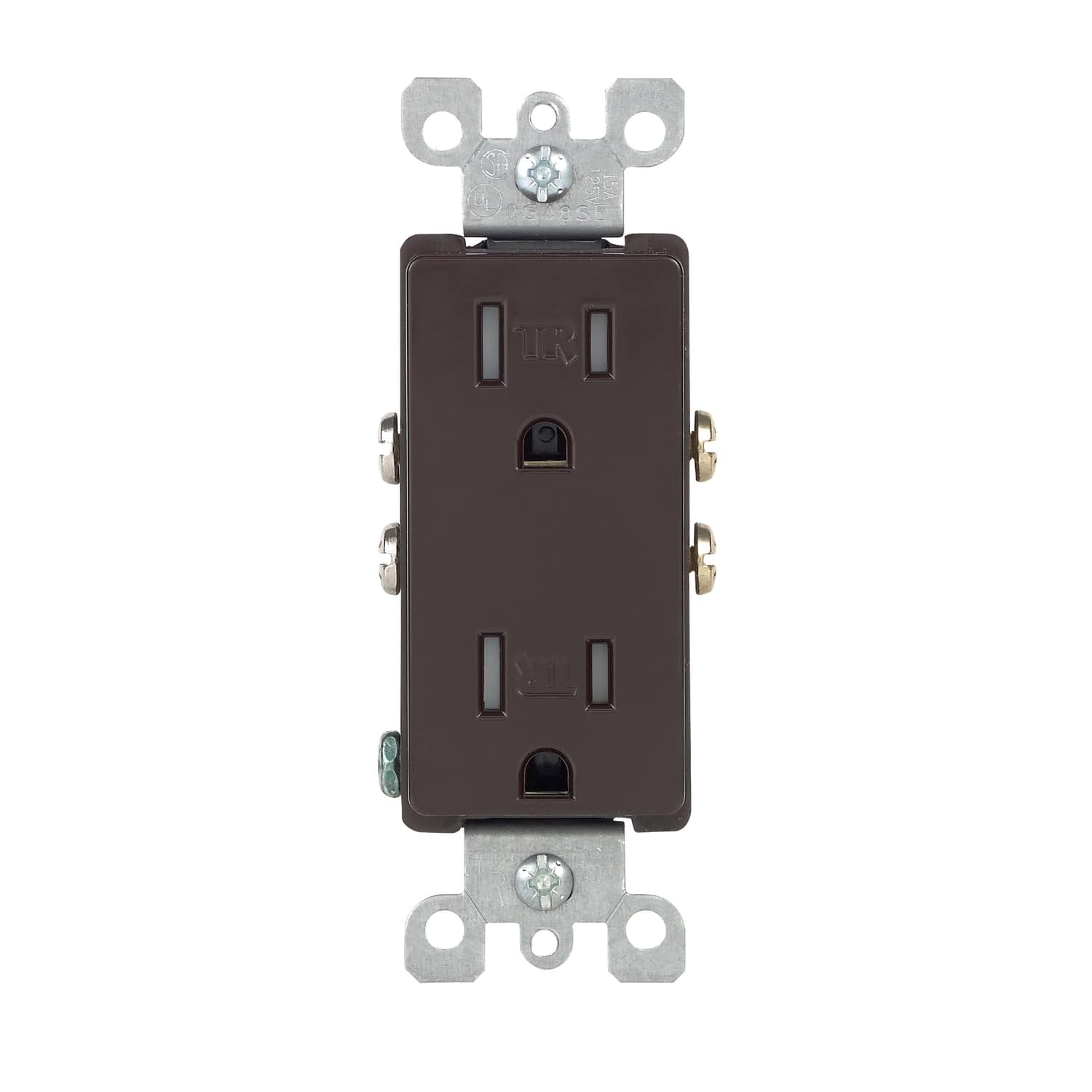 Leviton - Decora 15 amps 125 V Duplex Outlet 5-15R 1 pk - Brown