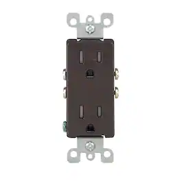 Leviton - Decora 15 amps 125 V Duplex Outlet 5-15R 1 pk - Brown