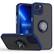 Front. Entronix - Entronix iPhone 14 Plus Case with Built-In Kickstand - Matte Gripstand for Ultimate Protection - Navy Blue.
