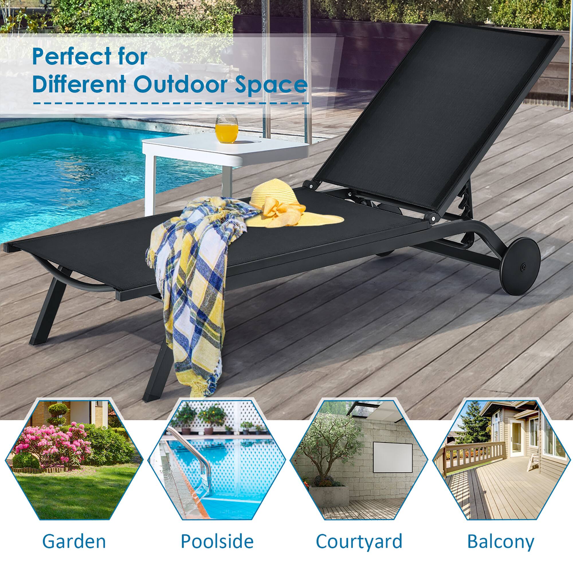 Perfect for Different Outdoor Space
Garden
Poolside
Courtyard
Balcony