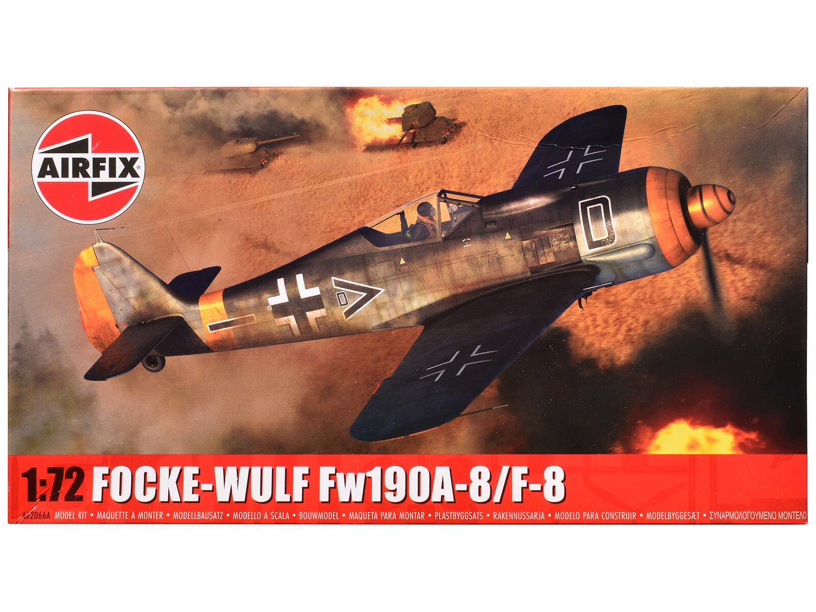 AIRFIX  
1:72 FOCKE-WULF Fw190A-8/F-8  
02066A  
MODEL KIT - MAQUETTE A MONTER - MODELLBAUSATZ - MODELLO A SCALA - BOUWMODEL - MAQUETA PARA MONTAR - PLASTBYGGSATS - RAKENNUSSARJA - MODELO PARA CONSTRUIR - MODELBYGGESAT - ΣΥΝΑΡΜΟΤΟΥΜΕΝΟ ΜΟΝΤΕΑΟ