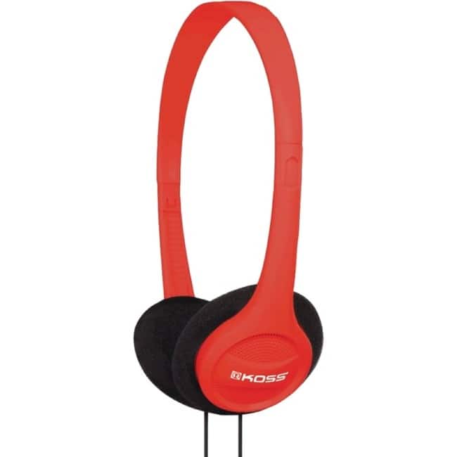 Koss - KPH7 On-Ear Headphones - Stereo - Wired - 32 Ohm - 80 Hz to 18 kHz - Over-the-head - Binaural - Supra-aural - 4 ft - Red