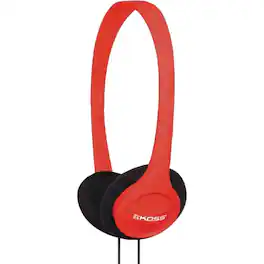 Koss - KPH7 On-Ear Headphones - Stereo - Wired - 32 Ohm - 80 Hz to 18 kHz - Over-the-head - Binaural - Supra-aural - 4 ft - Red
