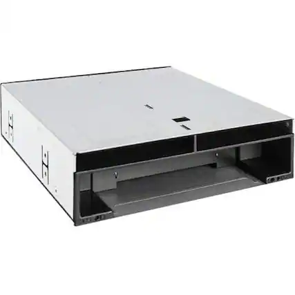 Front. Icy Dock - Icy Dock FlexiDOCK MB095SP-B Drive Enclosure for 5.25" SATA/600 - Serial ATA/600 Host Interface Internal - Black, Silver.