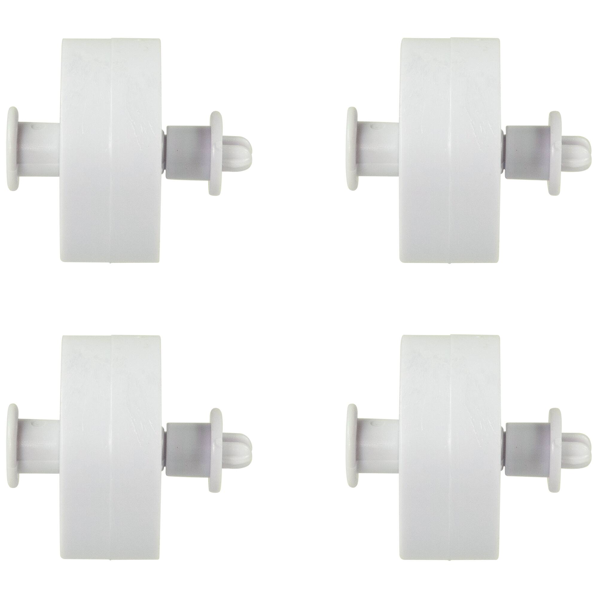 Front. Pool Central - Set of 4 Replacement Wheels for Swimming Pool Vacuums 1.25" - White.