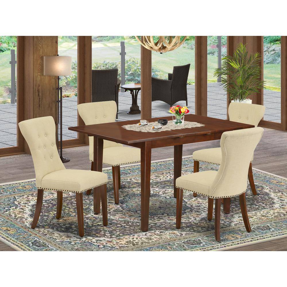 Left. East West Furniture - Dining Room Set Mahogany - Brown.