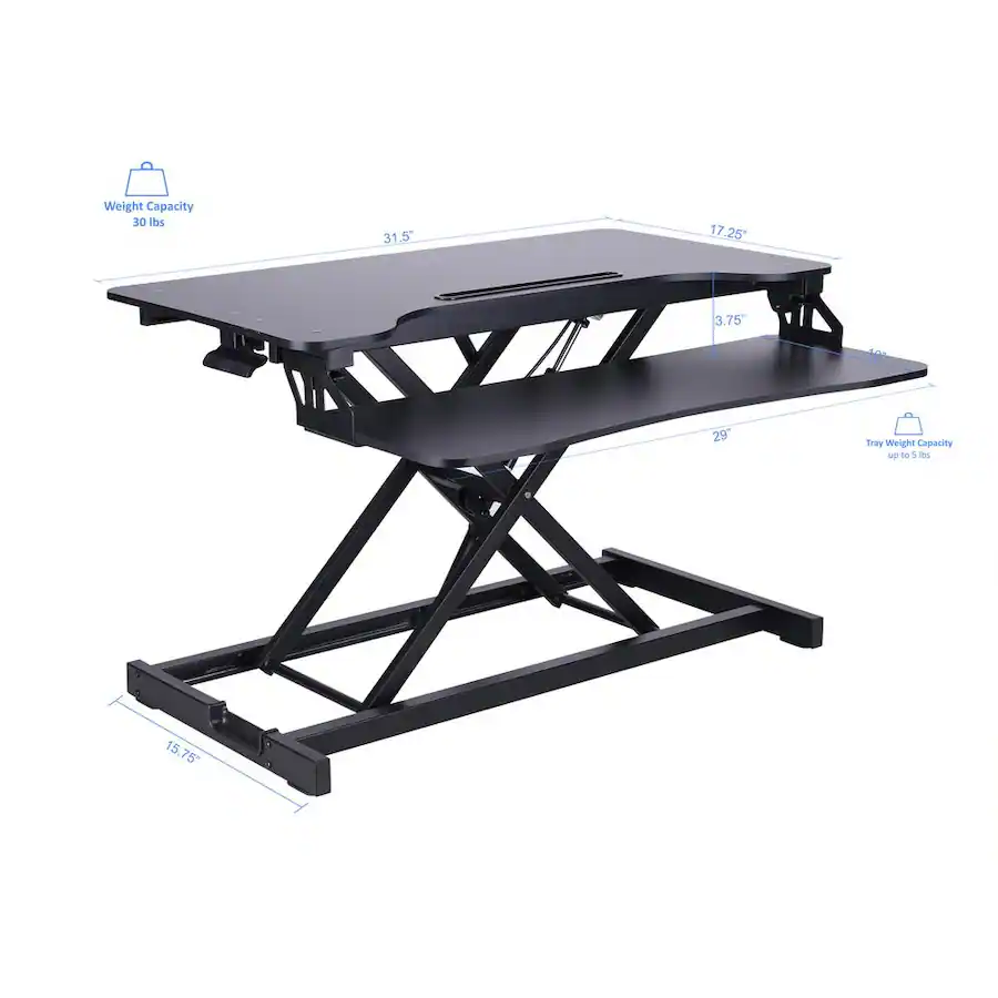Replacement Rising Desk Rocelco Sit to Standing Desk Riser and Converter, Standing Desk Black R ...