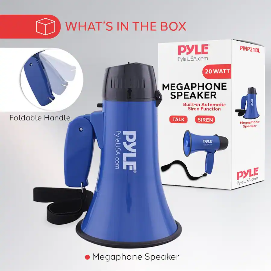 T Com Pyle PMP21BL Portable Megaphone Speaker Siren PMP21BL - Best Buy