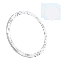 Unique Bargains - 47mm Stainless Steel Bezel Ring Adhesive Bumper Cover Protective Case for Garmin Fenix 8 Amoled - Silver/Gray