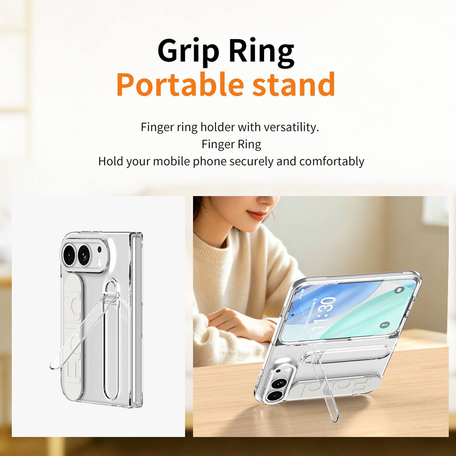 Grip Ring Portable stand

Finger ring holder with versatility. Finger Ring Hold your mobile phone securely and comfortably

Friday, September 9 11:30