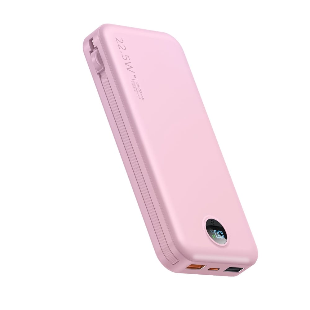 Loheer - 12000mAh Portable Charger, USB C Fast Charging Power Bank with LED Display