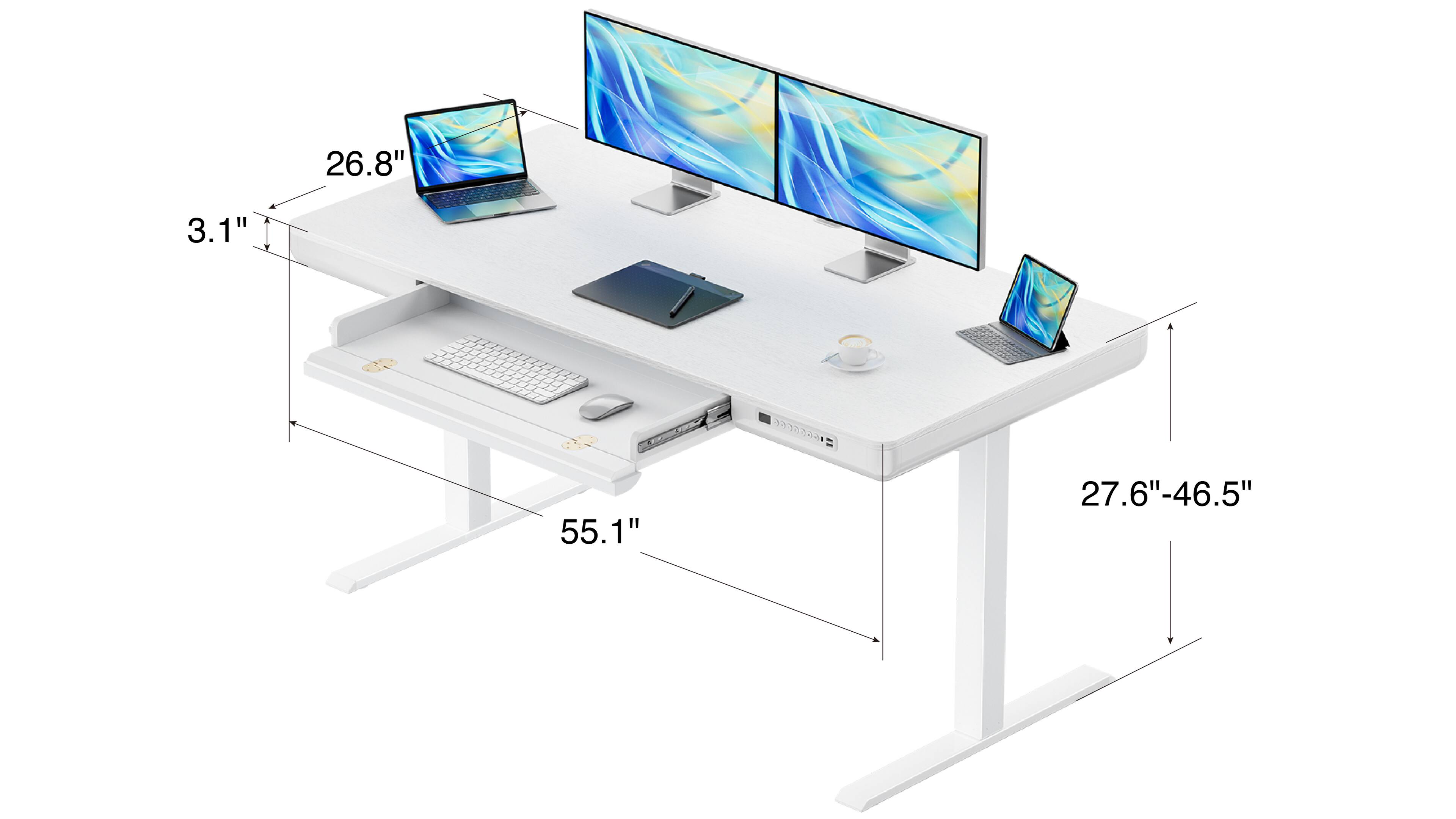 26.8"  
3.1"  
55.1"  
27.6"-46.5"