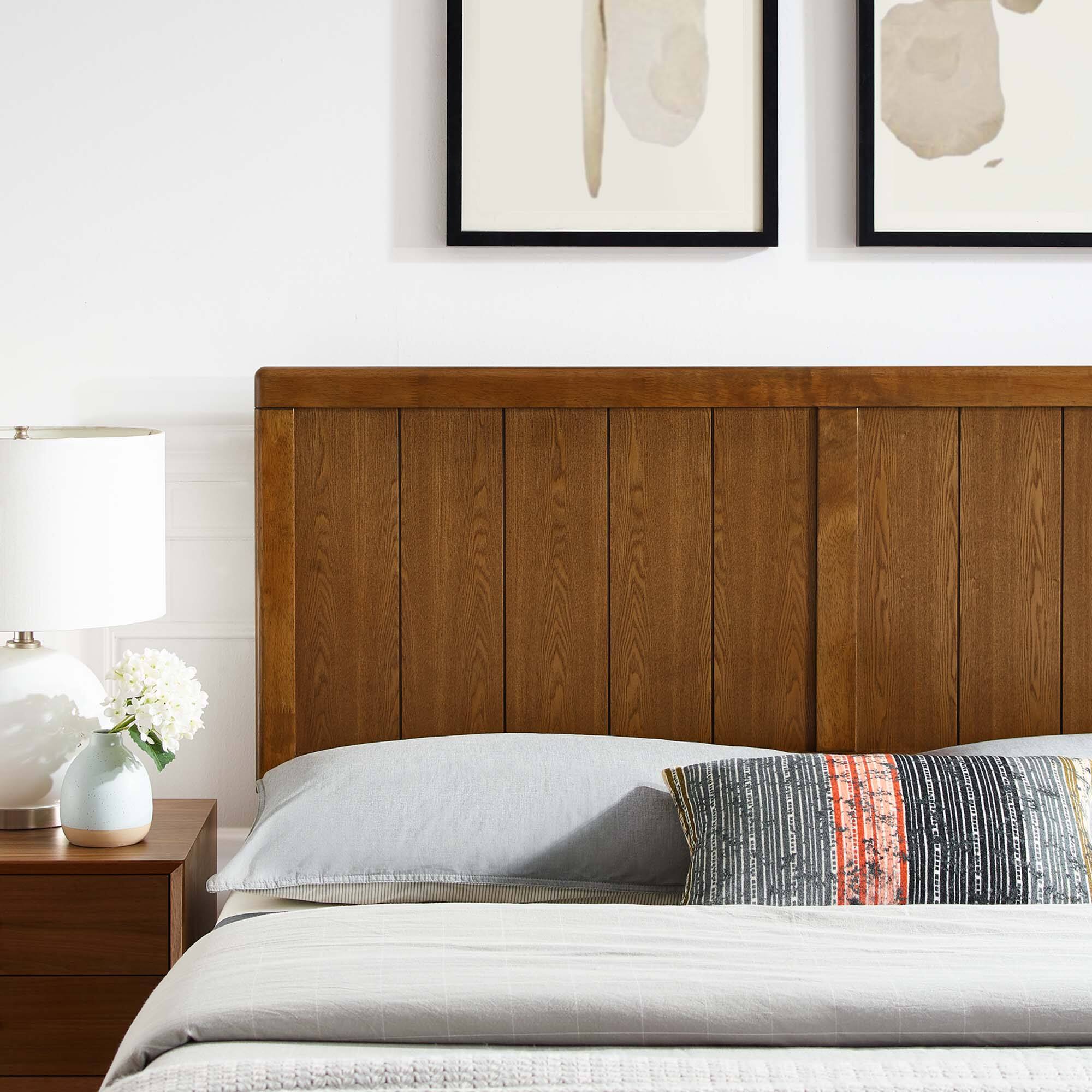 Alt View 5. Modway - Robbie Wood Queen Headboard by Modway - Brown.
