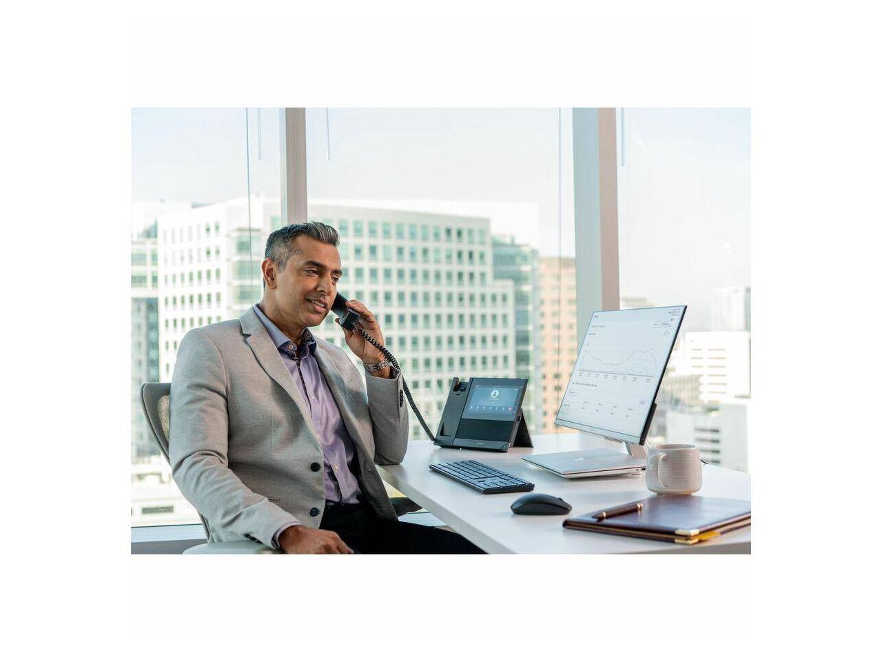 Alt View 2. Poly - Poly CCX 600 IP Phone Corded Corded/Cordless Wi-Fi Bluetooth Black 84C17AAABA - Black.