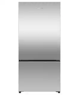 Fisher & Paykel - 32 in. Wide 18.2 Cu. Ft. Bottom Mount Freezer Freestanding Refrigerator with Ice - Stainless Steel