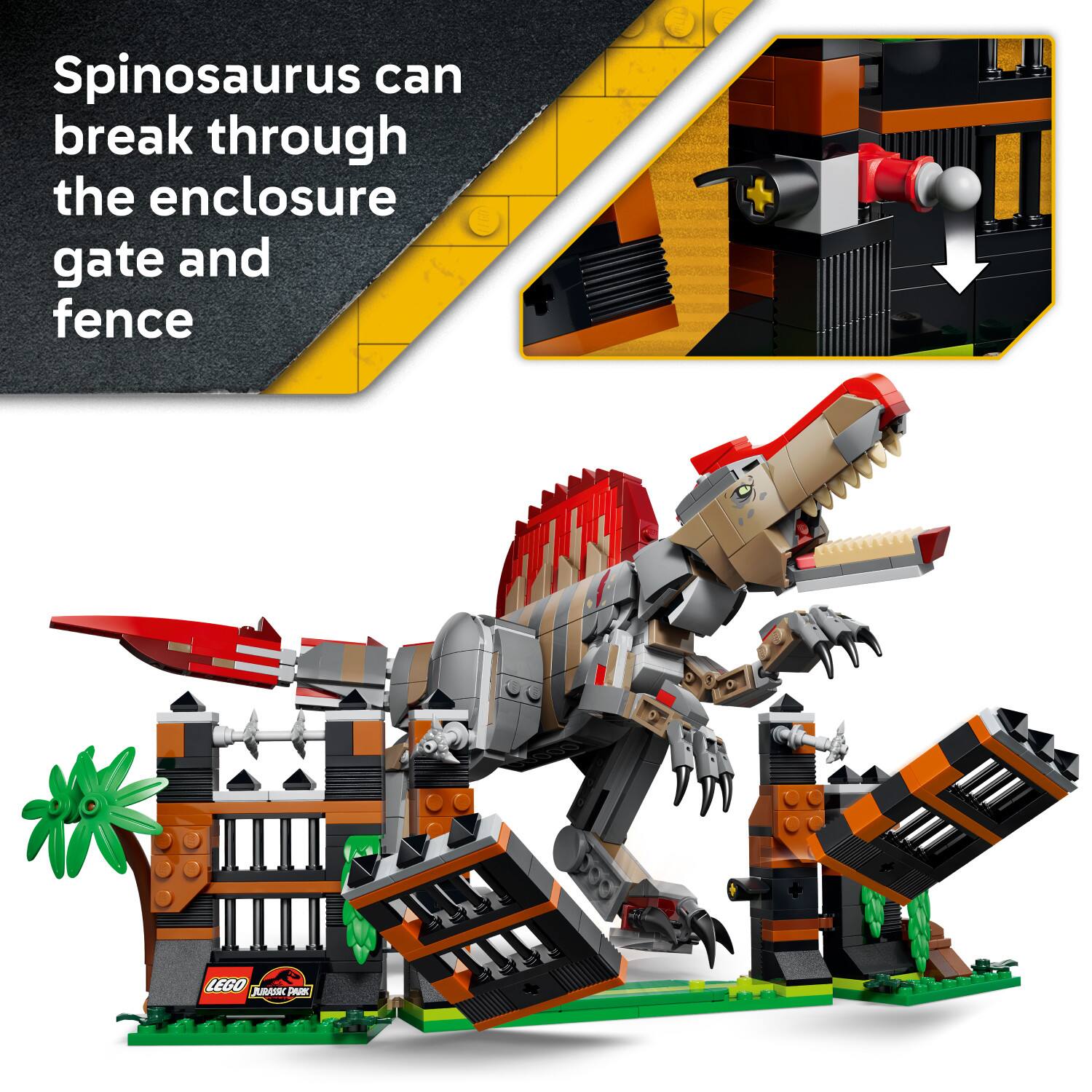 Spinosaurus can break through the enclosure gate and fence