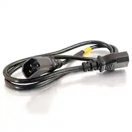 C2G - Refurbished Excellent - 757120299646 29964 1-feet (0.3m) 16AWG Computer Power Extension Cord - For Computer, Printer, Monitor, Scanner - Black