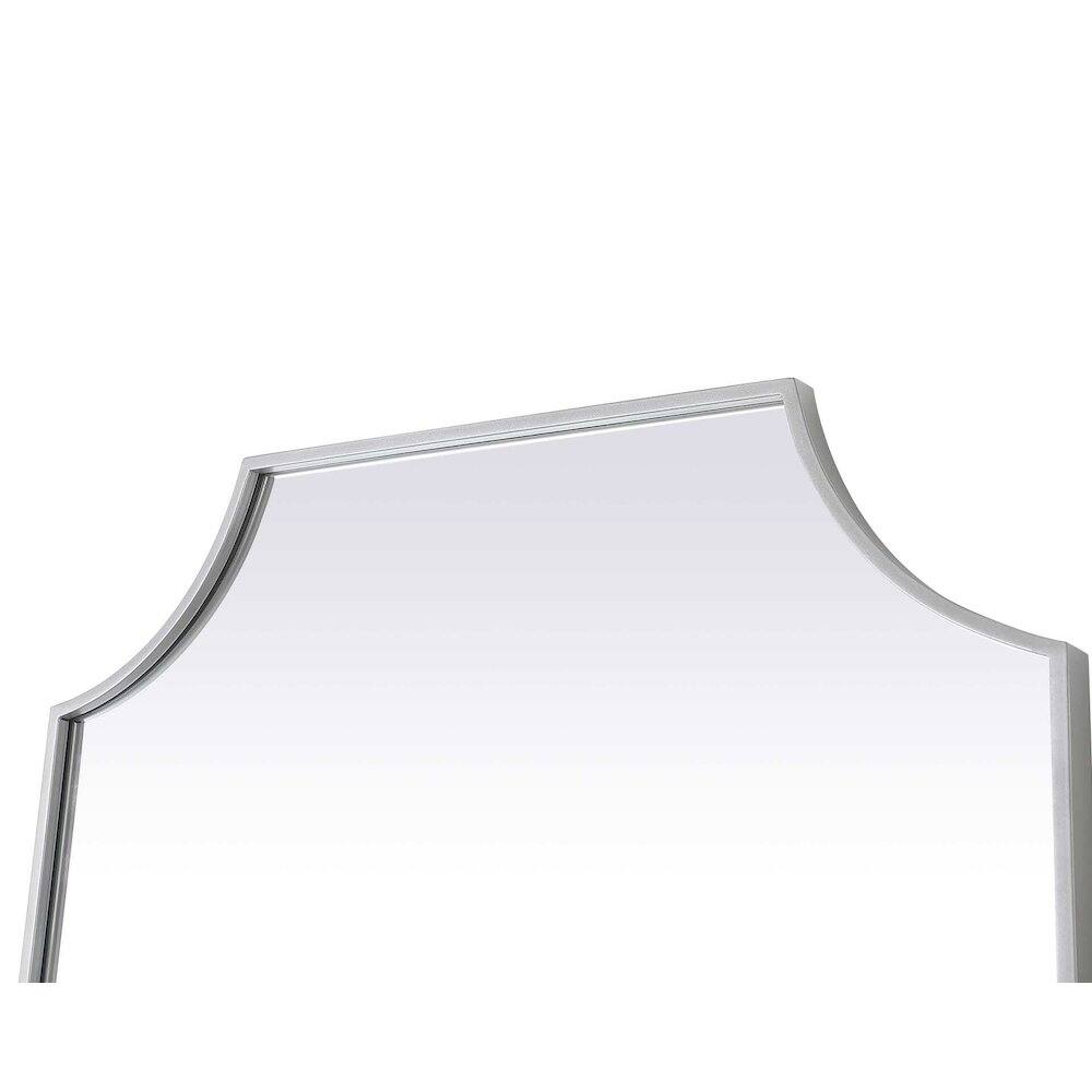 Alt View 2. Elegant Kitchen and Bath - Notched Metal Mirror 27x36 inch in Silver - Silver.