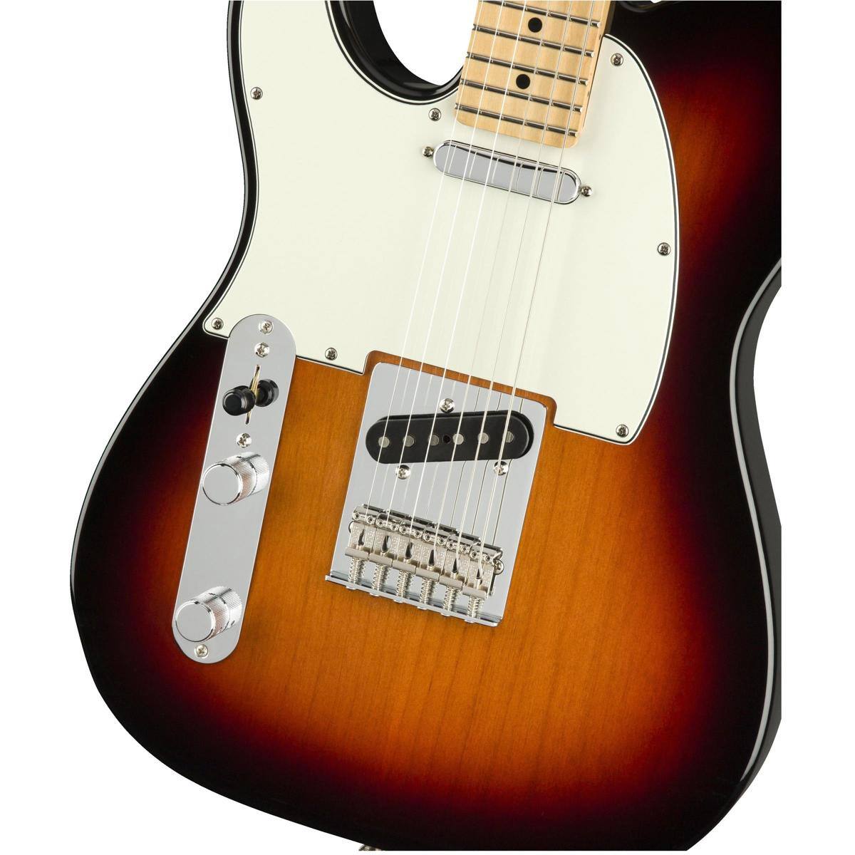 Alt View 2. Fender - Fender Player Telecaster Left-Handed Electric Guitar, Maple Fingerboard, 3-Color Sunburst.