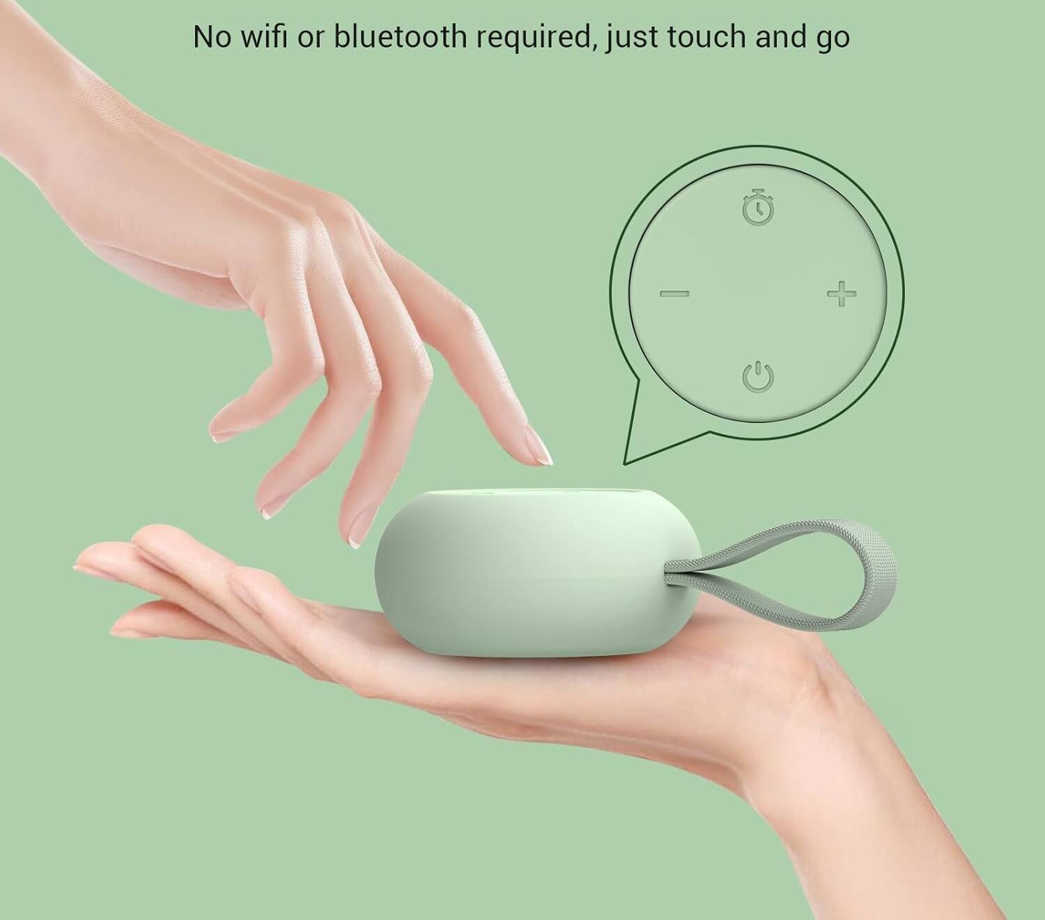 No wifi or bluetooth required, just touch and go