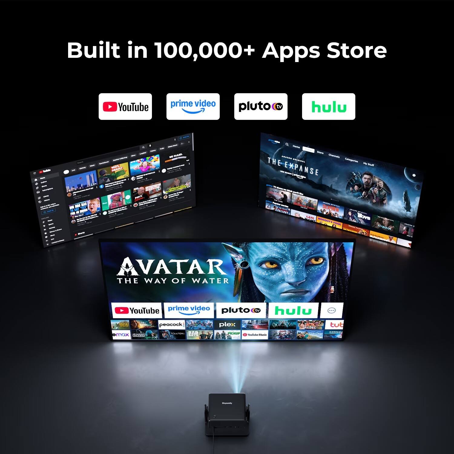 Built in 100,000+ Apps Store

YouTube prime video pluto hulu

THE EXPANSE

AVATAR THE WAY OF WATER

prime video pluto hulu YouTube peacock plex emax dero

tuto