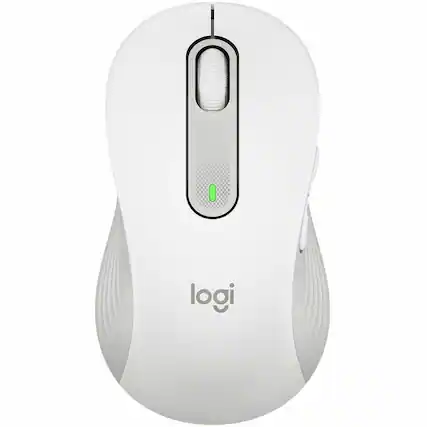 Front. Logitech - Logitech Signature M650 Mouse - Optical - Wireless - 32.81 ft - Bluetooth - Off White - USB - 4000 dpi - Scroll Wheel - White.