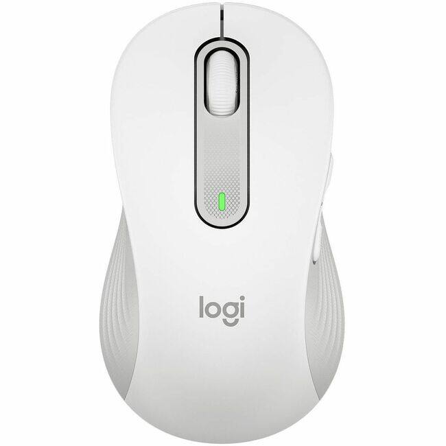 Front. Logitech - Logitech Signature M650 Mouse - Optical - Wireless - 32.81 ft - Bluetooth - Off White - USB - 4000 dpi - Scroll Wheel - White.