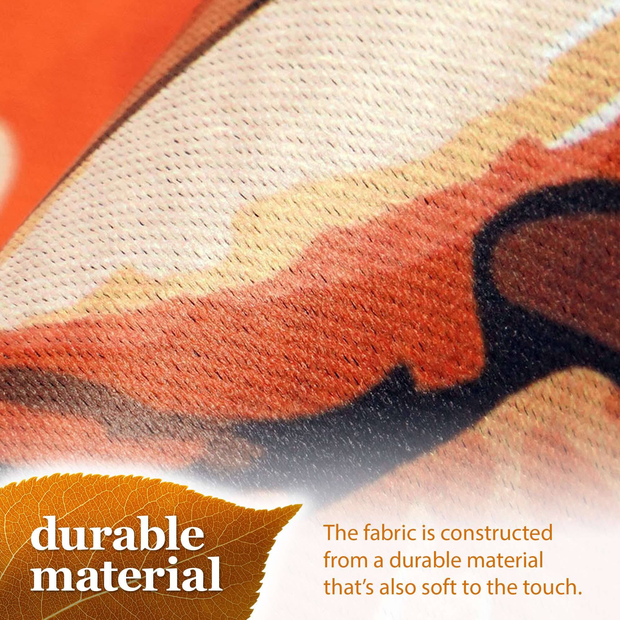 The fabric is constructed from a durable material that's also soft to the touch.
