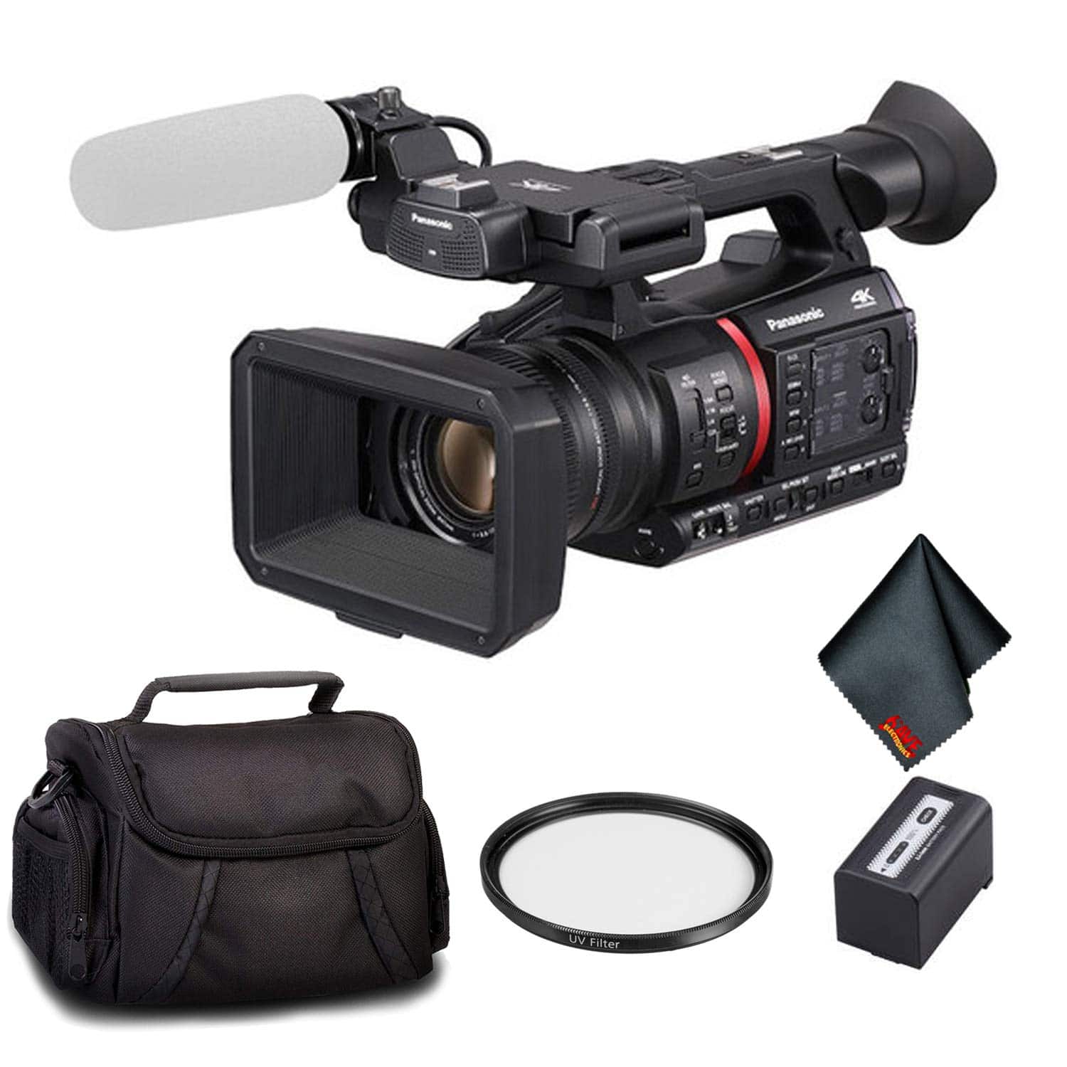 Panasonic - AG-CX350 4K Camcorder - Bundle Kit with UV Filter + Carrying Case and More
