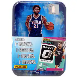 NBA Panini Prizm Joel Embid Trading Card COLLECTOR Tin (4 Packs)