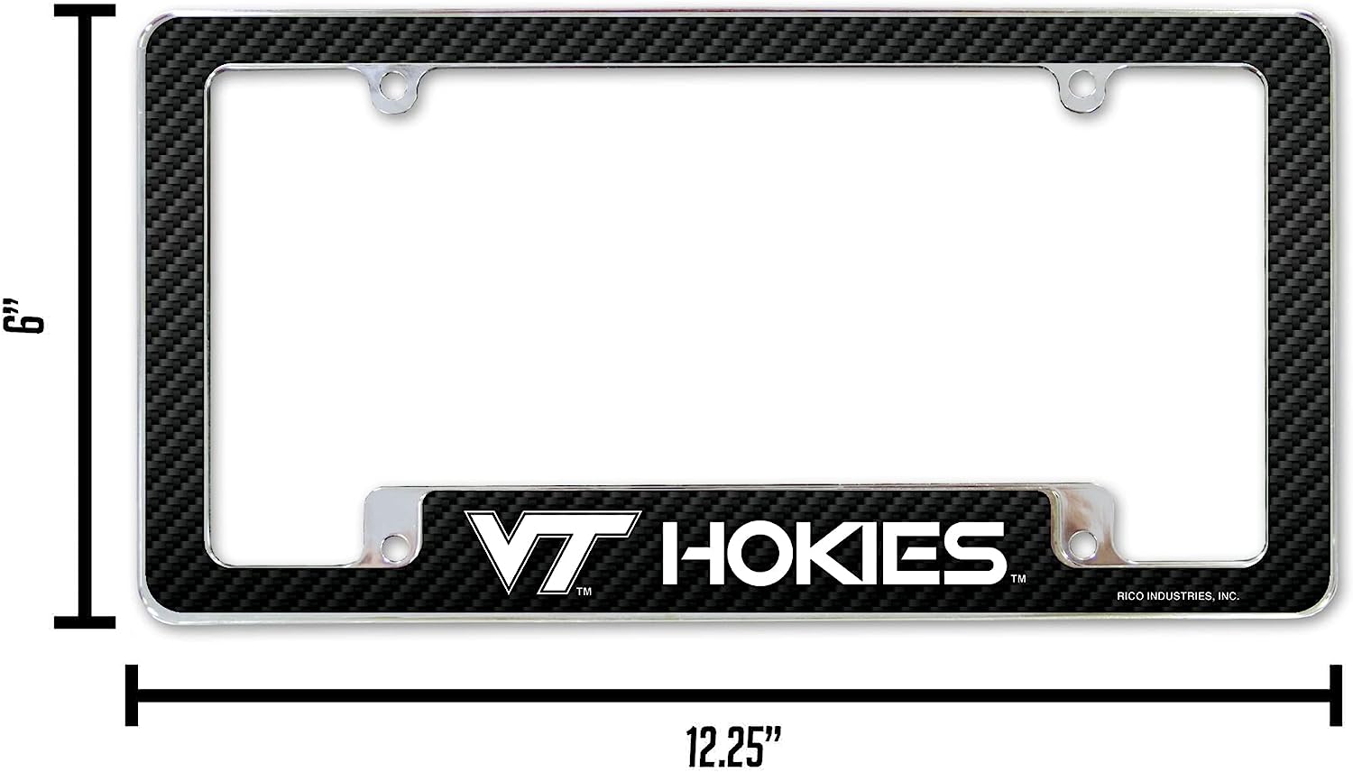 VT HOKIES  
RICO INDUSTRIES, INC.  

6"  
12.25"
