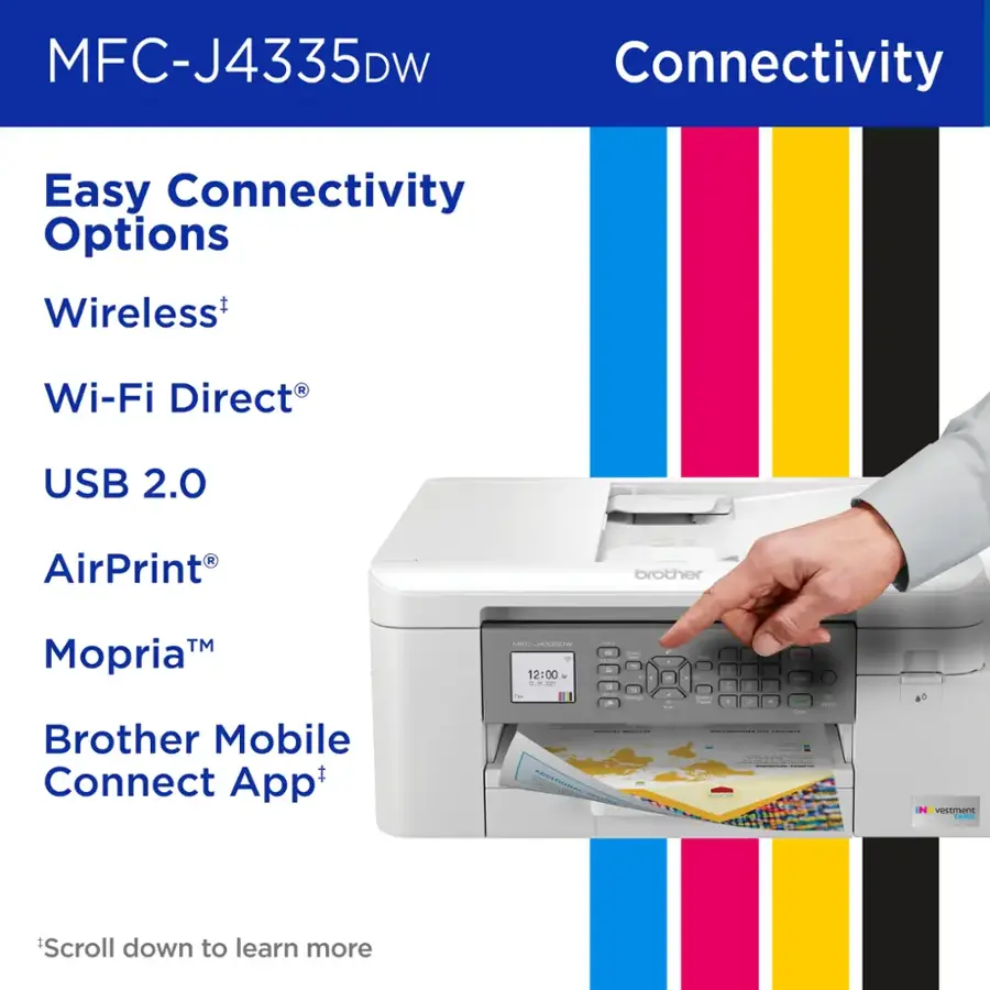 Brother MFC-J4335DW INKvestment Tank All-in-One Color Inkjet Printer MFCJ4335DW