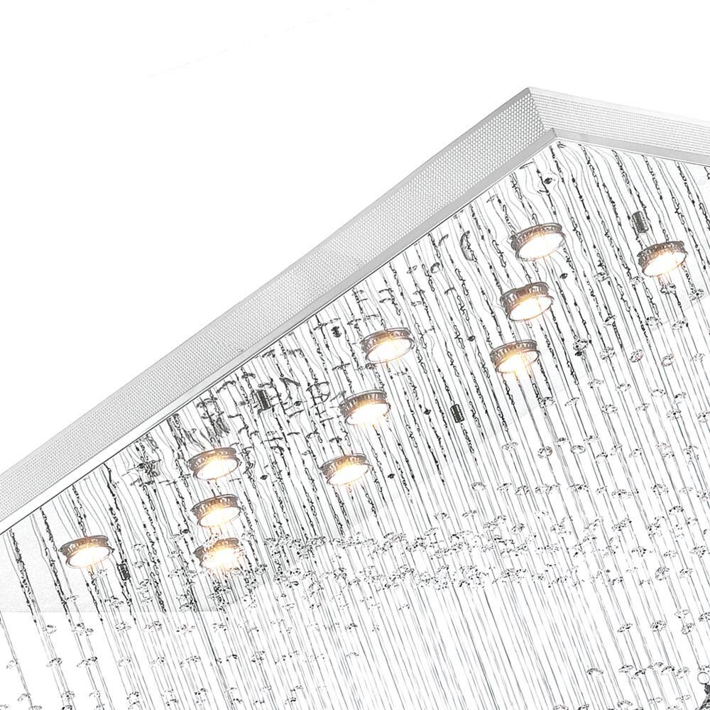 Back. CWI Lighting - Twinkle 11 Light Flush Mount With Chrome Finish - Chrome.