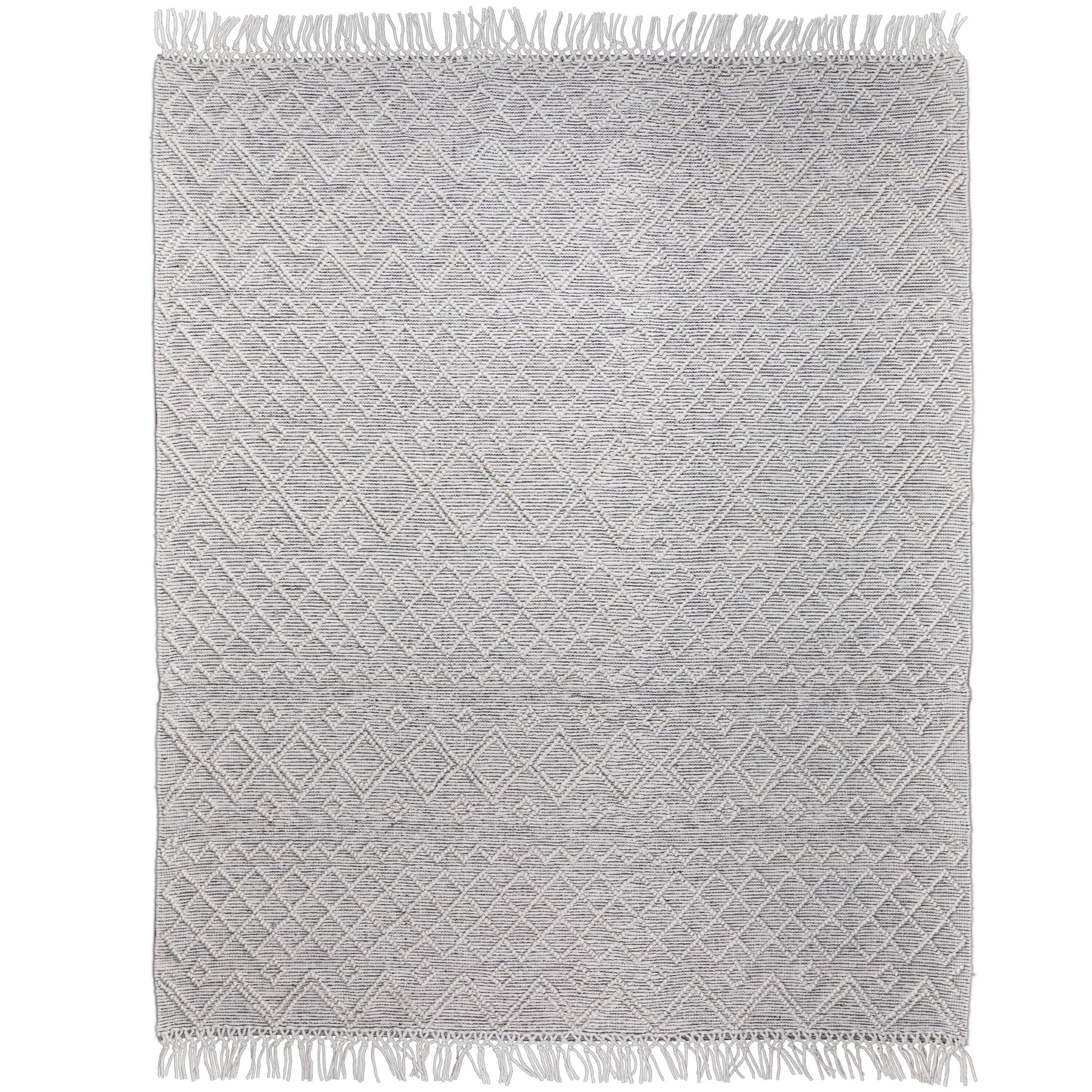 Angle. Simpli Home - Jeffers 8 x 10 Area Rug - Ivory,Brown.