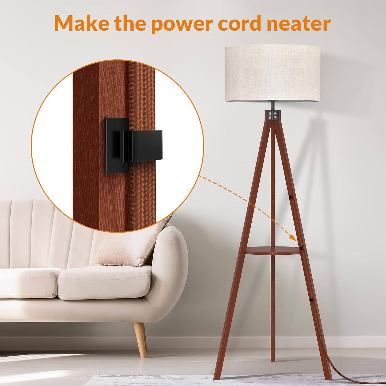Make the power cord neater