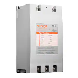 VEVOR - 3 Phase Converter - 15HP 53A 220V Single Phase to 3 Phase Converter, 220V Input/Output, Digital Phase Shifter - Gray