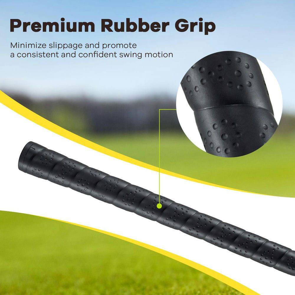 Premium Rubber Grip

Minimize slippage and promote a consistent and confident swing motion