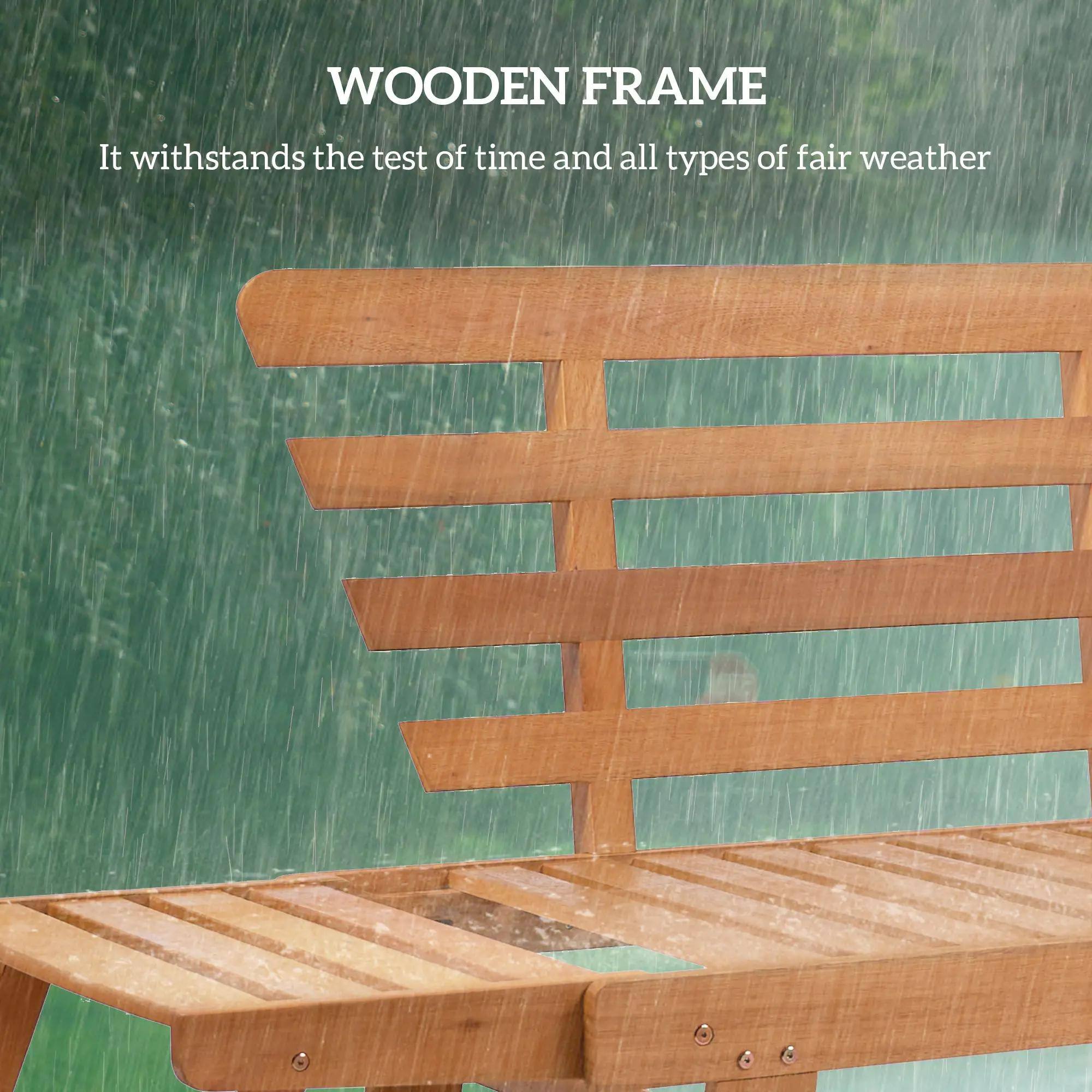 WOODEN FRAME  
It withstands the test of time and all types of fair weather