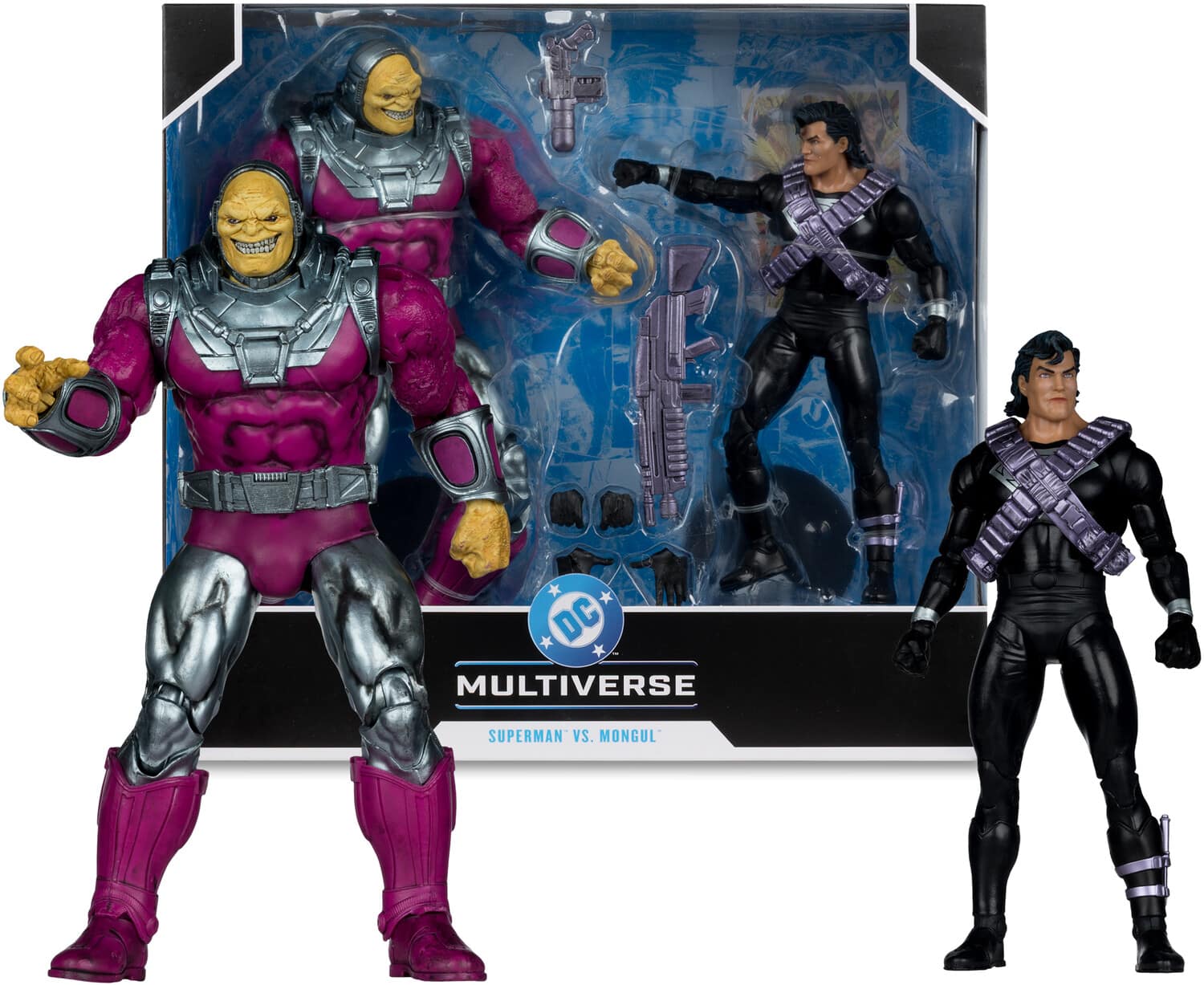 McFarlane Toys - DC Multiverse - Return of Superman - Superman vs Mongul 7" Action Figure and Mega Figure 2-Pack - COLLECTIBLES - Multicolor