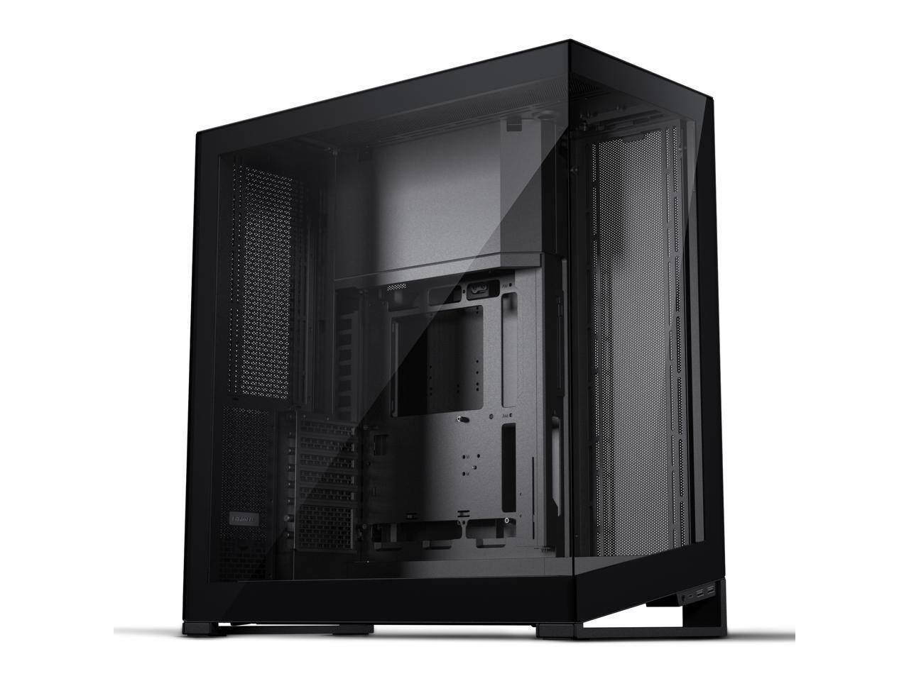 Angle. Phanteks - Phanteks NV9 MKII Full-Tower Chassis, Rear-Connect MB, RGB Lighting, Tempered Glass, 11x 140mm Fans, Black - Black.