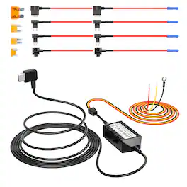 VIOFO - HK4 Hardwire Kit with 8pcs Full Set Circuit Fuse Tap, Type-C Port, for A329 series/A229 series/A119 Mini2/A119M Pro - Black