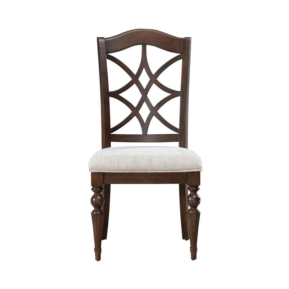 Alt View 1. Liberty Furniture Industries - Arden Road Dining Room Splat Back Side Chair - Set of 2 - Satin Cherry - Satin Cherry Brown.