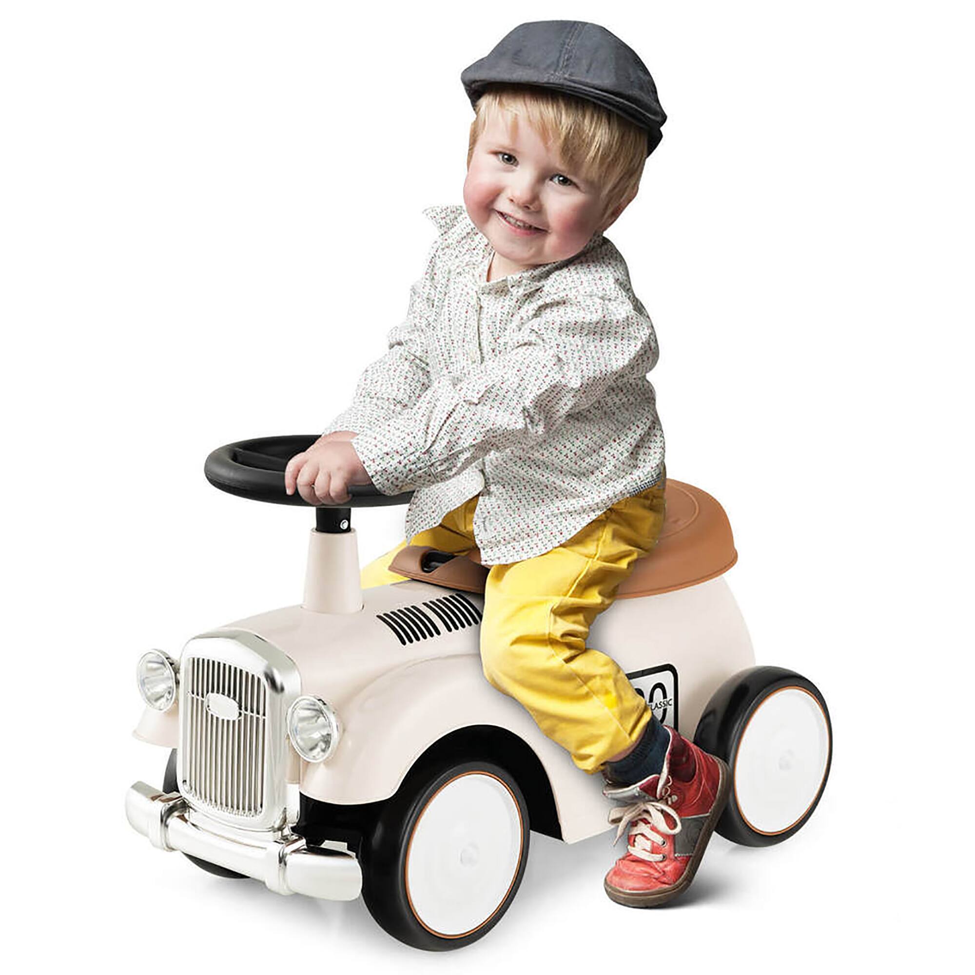 Alt View 9. Gymax - Gymax Retro Kids Ride-on Toy Kids Sit to Stand Vehicle with Working Steering Wheel White - White.