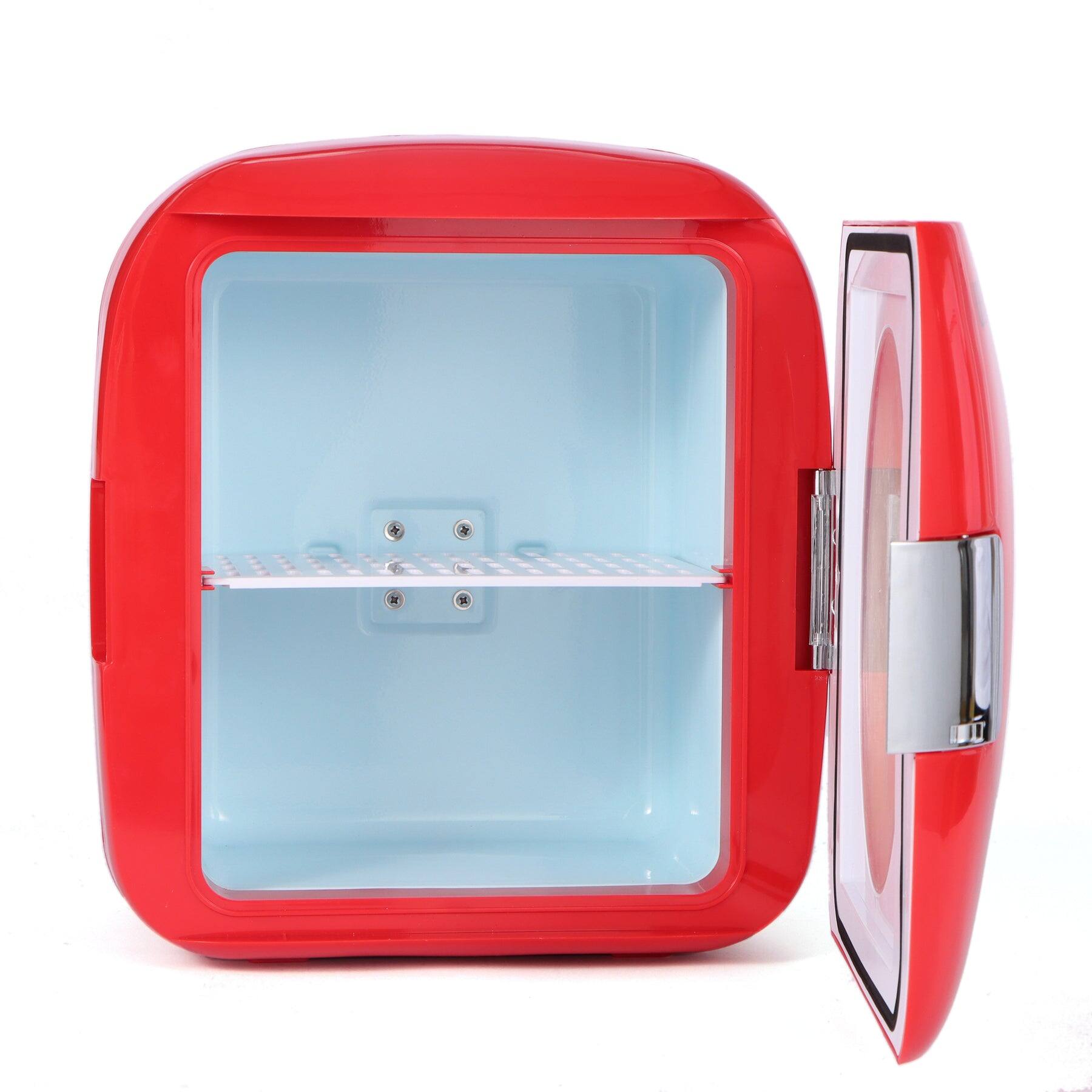 Angle. Uber Appliance - Uber Chill XL 12 Can Mini Fridge - RED.