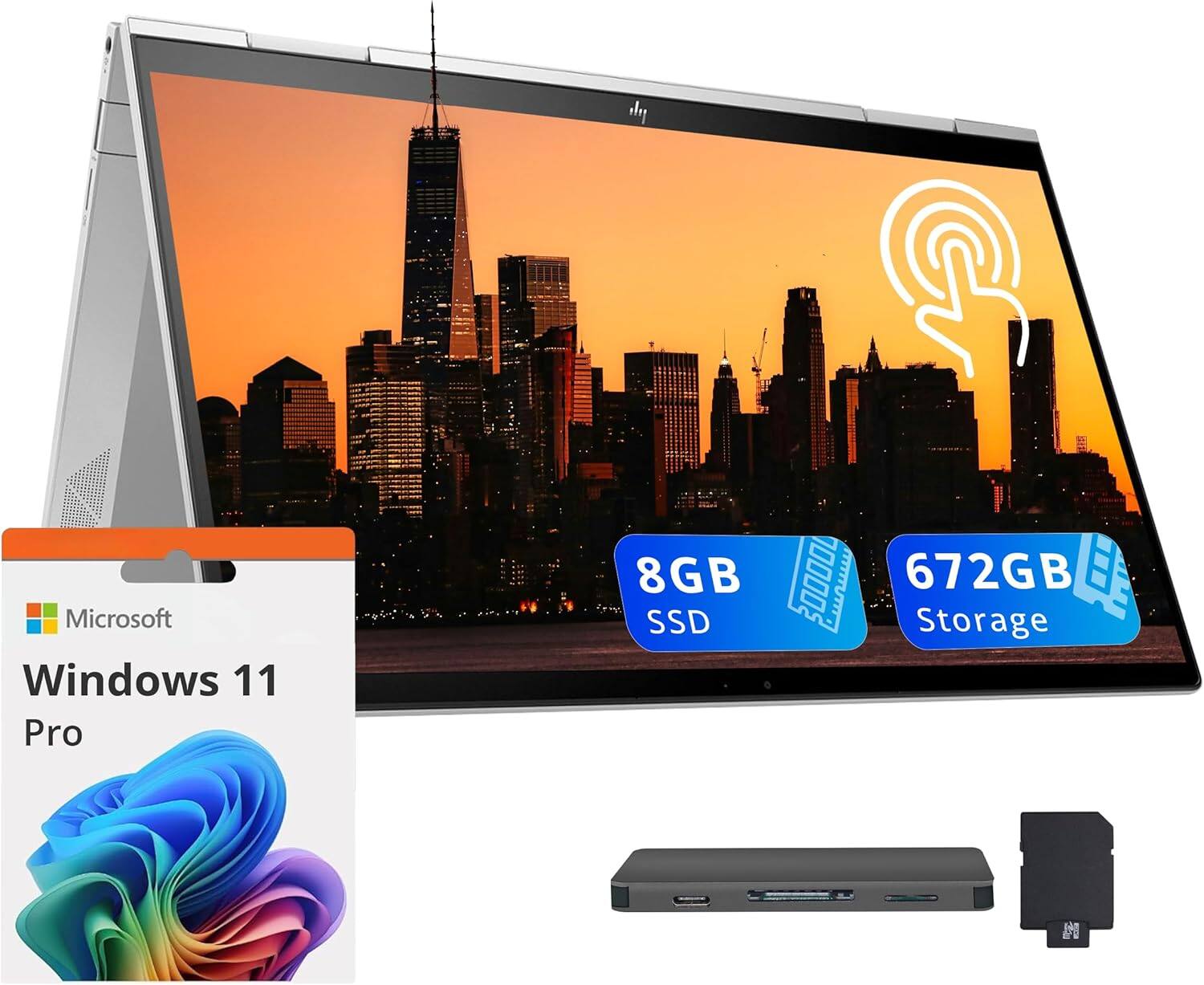 Microsoft Windows 11 Pro  
8GB SSD  
672GB Storage