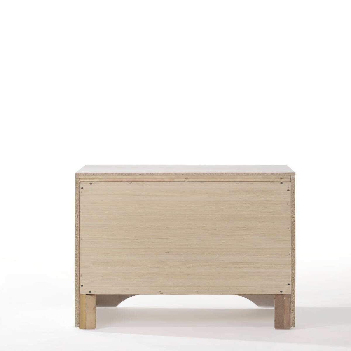 Alt View 2. Loheer - Loheer White Nightstand with Jewelry Drawer and Two Drawers for Bedroom - White.
