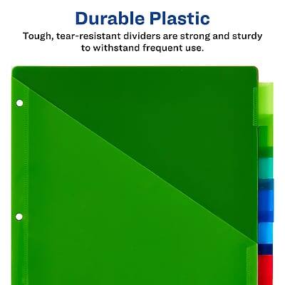 Durable Plastic  
Tough, tear-resistant dividers are strong and sturdy to withstand frequent use.