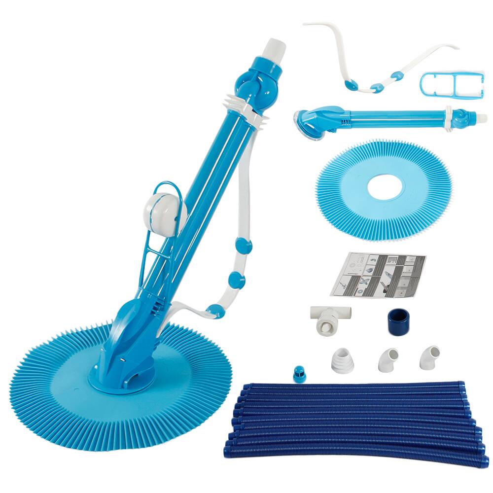 Alt View 1. Winado - 16.5in Portable Automatic Pool Vacuum Cleaner with 10 Hose-32.8FT for Indoor Outdoor Above-Ground Inground Swimming Pool - Blue.